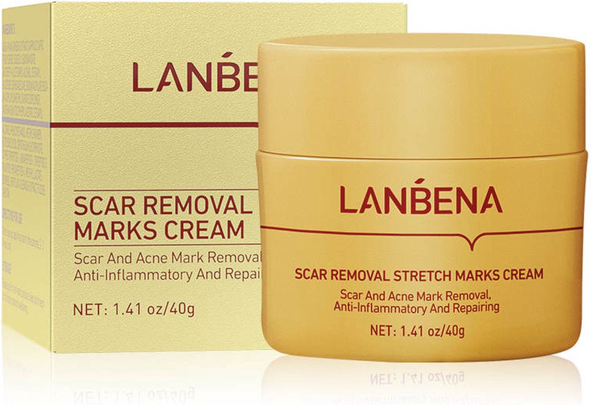 Crema Anti-Cicatrici LANBENA, Regenerator și Vindecător al Pielii, reduce Acneea, calmează Iritația, Hidratează