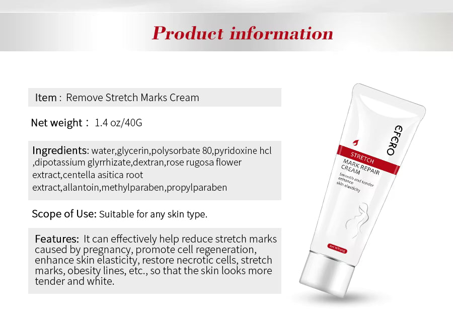 Crema EFERO pentru Vergeturi, Efect de Regenerare Celulara, Redare Elasticitate, Elaimei Stretch Mark