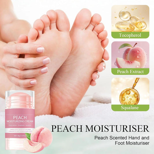 Set stick de 2 bucăți cremă pentru picioare cu aromă de piersică și 60% uree, Cremă hidratantă pentru coate, picioare, Repară pielea uscată, Mâini, Călcâie, Coate și Genunchi, Înmoaie, Hidratează și Hrănește Îngrijirea picioarelor pentru femei și bărbați